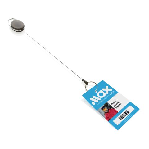 Llavero con clip alargable de ABS reciclado RCS negro | sin montaje de publicidad | no disponible | no disponible