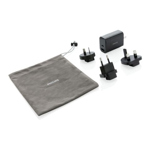 Cargador de viaje PD ultrarrápido Philips negro | sin montaje de publicidad | no disponible | no disponible
