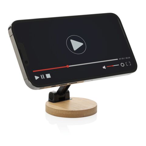 Soporte teléfono plástico reciclado y bambú Magmount RCS negro-marron | sin montaje de publicidad | no disponible | no disponible