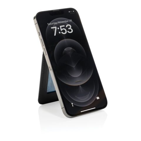 Cartera magnética para teléfono de PU reciclada Magstand RCS negro | sin montaje de publicidad | no disponible | no disponible