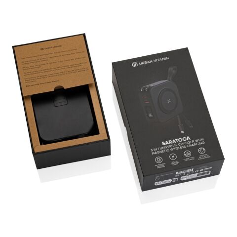 Cargador universal Urban Vitamin Saratoga 5 en 1 negro | sin montaje de publicidad | no disponible | no disponible