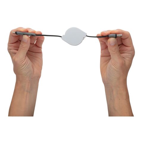 Cable 3 en 1 retráctil negro | sin montaje de publicidad | no disponible | no disponible