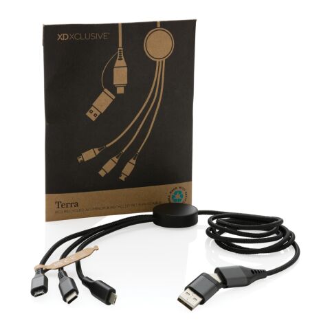 Cable Terra RCS aluminio reciclado 120 cm 6 en 1 gris | sin montaje de publicidad | no disponible | no disponible