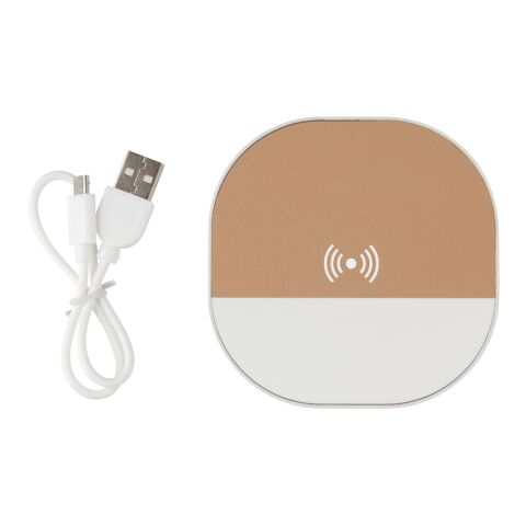 Reloj digital Aria de carga inalámbrica 5W blanco | sin montaje de publicidad | no disponible | no disponible