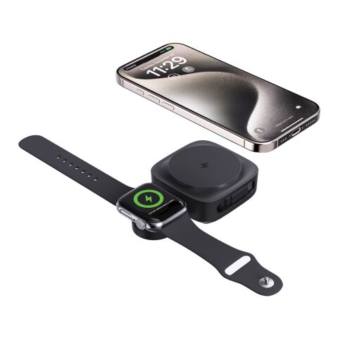 Cargador inalámbrico Urban Vitamin Goleta 2 en 1 de 15W negro | sin montaje de publicidad | no disponible | no disponible