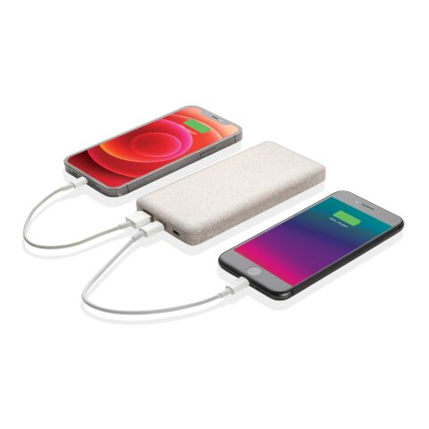 Powerbank 10.000 mAh de paja de trigo marrón | sin montaje de publicidad | no disponible | no disponible