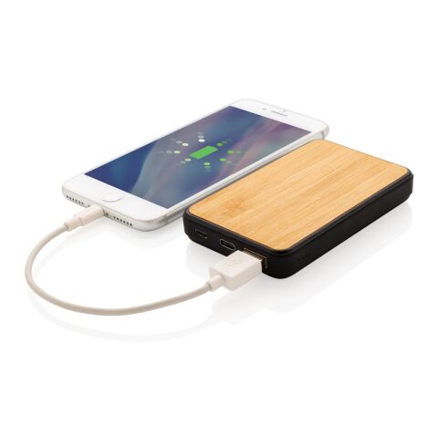 Powerbank de 5.000 mAh de plástico reciclado FSC® y RCS marron | sin montaje de publicidad | no disponible | no disponible