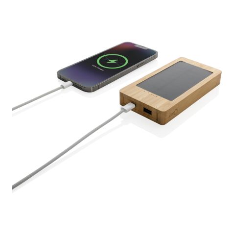 Batería solar de bambú Sunwick 10.000 mah marron | sin montaje de publicidad | no disponible | no disponible