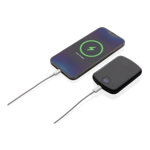 Powerbank MagBoost de 5000 mah de plástico reciclado RCS negro | sin montaje de publicidad | no disponible | no disponible