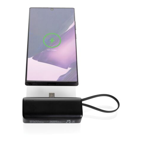 Powerbank Powerlink RCS plástico 3000 mah con conector USB C negro | sin montaje de publicidad | no disponible | no disponible
