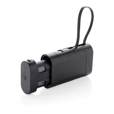 Powerbank con batería extraíble CycleCell de 10.000 mah negro | sin montaje de publicidad | no disponible | no disponible