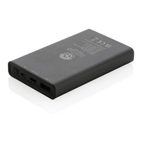 Powerbank Terra RCS de aluminio reciclado 5.000 mAh gris | sin montaje de publicidad | no disponible | no disponible