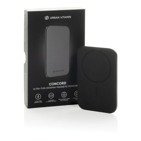 Powerbank Urban Vitamin Concord RCS ultradelgada de 3.000 mA negro | sin montaje de publicidad | no disponible | no disponible