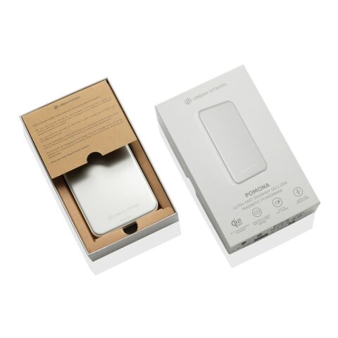Powerbank magnética Urban Vitamin Pomona 5000 mAh Qi2.2 25W plata | sin montaje de publicidad | no disponible | no disponible
