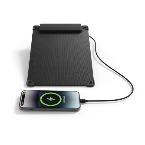 Panel solar portátil de plástico Solarpulse 5W negro | sin montaje de publicidad | no disponible | no disponible