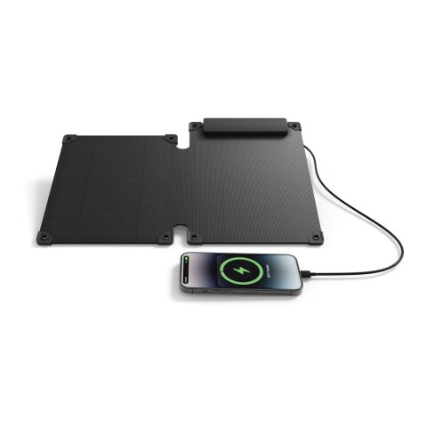 Panel solar portátil de plástico Solarpulse 10W negro | sin montaje de publicidad | no disponible | no disponible