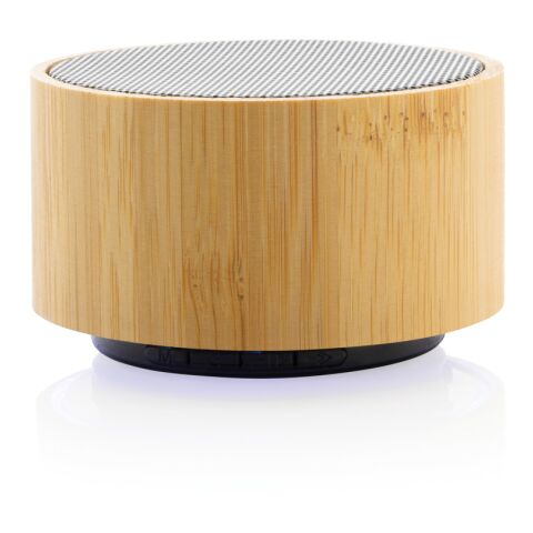 Altavoz inalámbrico FSC® bambú y RCS 3W negro | sin montaje de publicidad | no disponible | no disponible