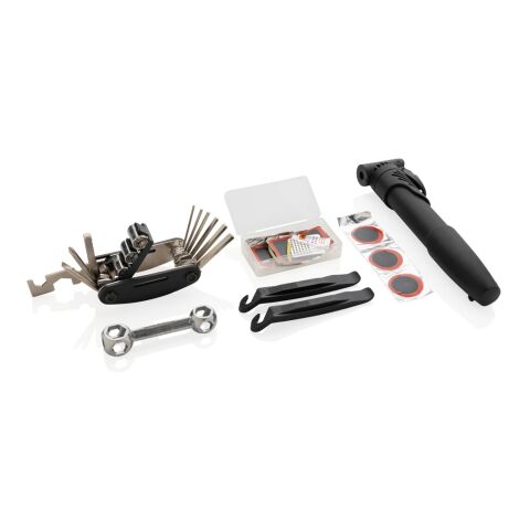 Set de reparación de bicicletas 17 piezas negro | sin montaje de publicidad | no disponible | no disponible