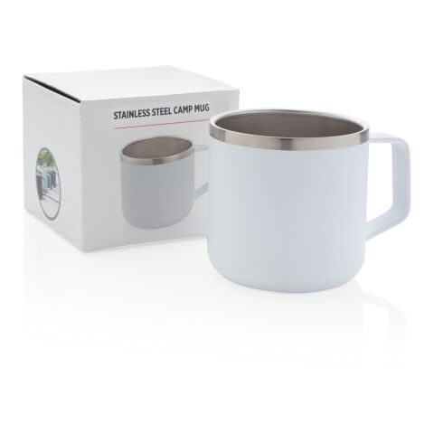 Taza de acero inoxidable blanco | sin montaje de publicidad | no disponible | no disponible