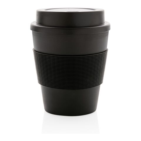 Taza de café reutilizable con tapa de rosca 350ml negro | sin montaje de publicidad | no disponible | no disponible