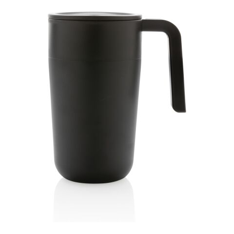 Taza con asa de PP y SS Reciclado GRS negro | sin montaje de publicidad | no disponible | no disponible