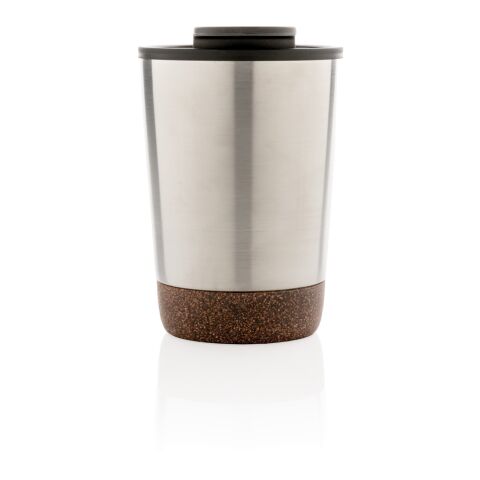 Taza de café de corcho y acero inoxidable GRS RPP plata | sin montaje de publicidad | no disponible | no disponible