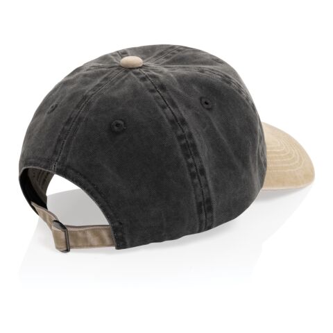 Gorra algodón bicolor 270 g/m² con 6 paneles BEAU AWARE™ negro | sin montaje de publicidad | no disponible | no disponible | no disponible
