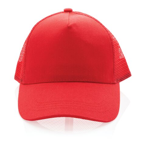 Gorra 5 paneles de algodón cepillado 190 gr Impact AWARE ™ rojo | sin montaje de publicidad | no disponible | no disponible | no disponible