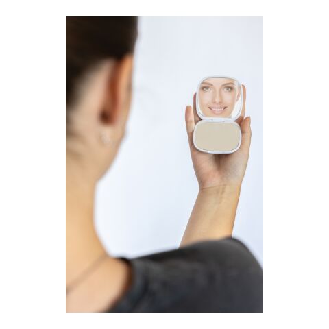 Espejo de maquillaje de plástico reciclado Reflecta RCS blanco | sin montaje de publicidad | no disponible | no disponible