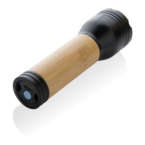 Linterna Lucid 3W RCS reciclado y bambú certificado RCS negro-marron | sin montaje de publicidad | no disponible | no disponible