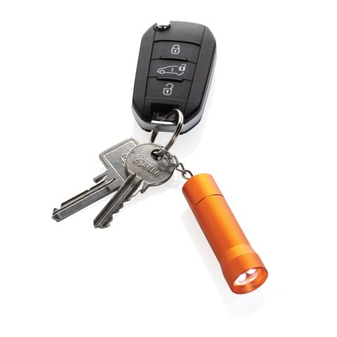 Linterna llavero de aluminio reciclado Flash RCS naranja | sin montaje de publicidad | no disponible | no disponible