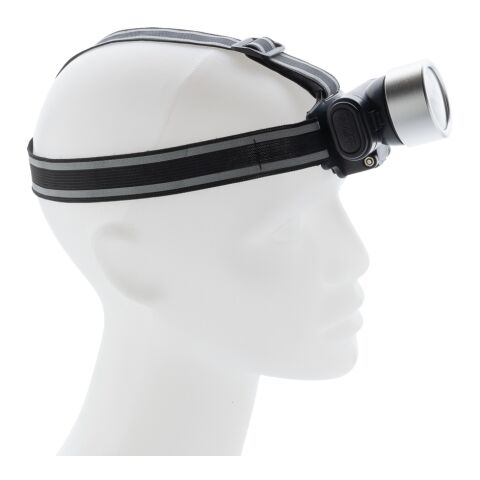 Linterna de cabeza Everest plata-negro | sin montaje de publicidad | no disponible | no disponible