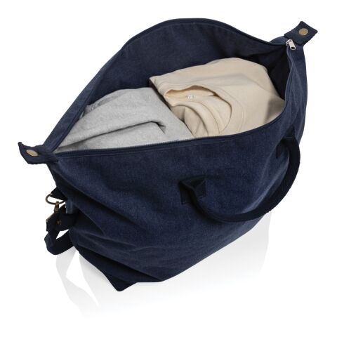 Bolsa de fin de semana de lona reciclada Kezar AWARE™ azul marino | sin montaje de publicidad | no disponible | no disponible | no disponible