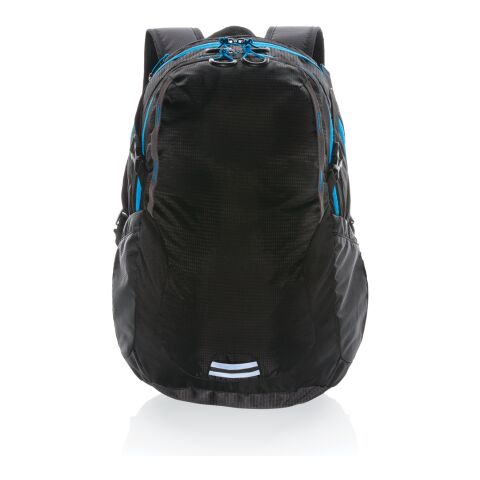 Mochila mediana Explorer de senderismo 26L sin PVC negro-azul | sin montaje de publicidad | no disponible | no disponible | no disponible