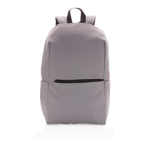 Mochila para portátil 15.6&quot; de PU gris | sin montaje de publicidad | no disponible | no disponible