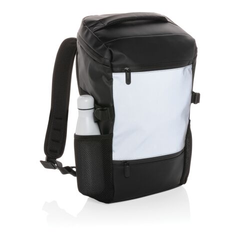 Mochila reflectante de PU para portátil de 15,6&quot; negro | sin montaje de publicidad | no disponible | no disponible