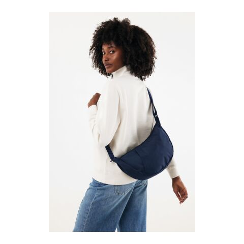 Bolsa bandolera de media luna Crescent XL AWARE™ RPET azul marino | sin montaje de publicidad | no disponible | no disponible | no disponible