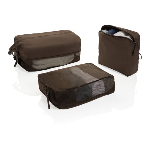 Set cubos organizadores RCS nailon reciclado KENTO URBAN marron