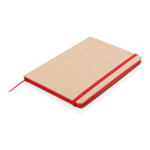 Libreta A5 ecológica de kraft rojo | sin montaje de publicidad | no disponible | no disponible