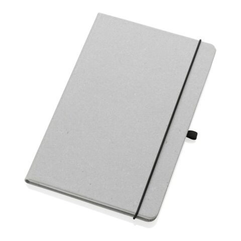 Libreta A5 de cuero reciclado de tapa dura gris claro | sin montaje de publicidad | no disponible | no disponible