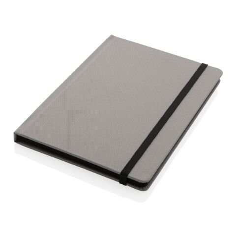 Libreta A5 RPET con certificación GRS gris-negro | sin montaje de publicidad | no disponible | no disponible