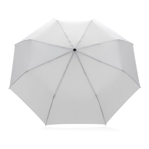 Mini paraguas RPET 190T de bambú 20.5" Impact AWARE ™ blanco | sin montaje de publicidad | no disponible | no disponible