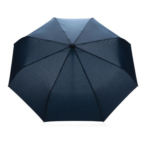 Paraguas automático RPET 190T bambú de 21&quot; Impact AWARE ™ azul marino | sin montaje de publicidad | no disponible | no disponible