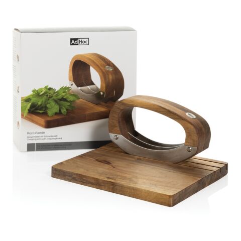 Cuchillo para picar AdHoc RoccaVerde con tabla de cortar marron | sin montaje de publicidad | no disponible | no disponible