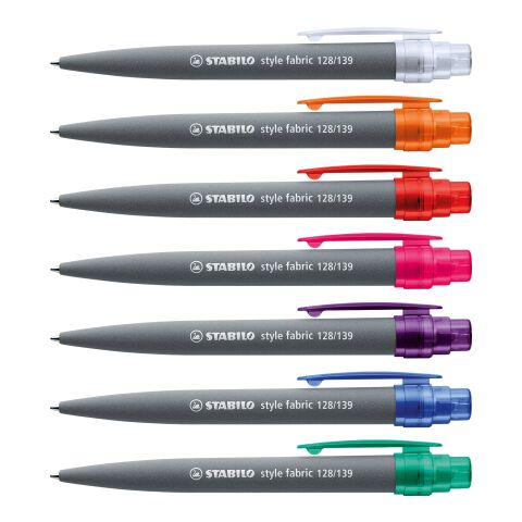 STABILO style fabric bolígrafo gris/blanco | sin montaje de publicidad | sin montaje de publicidad