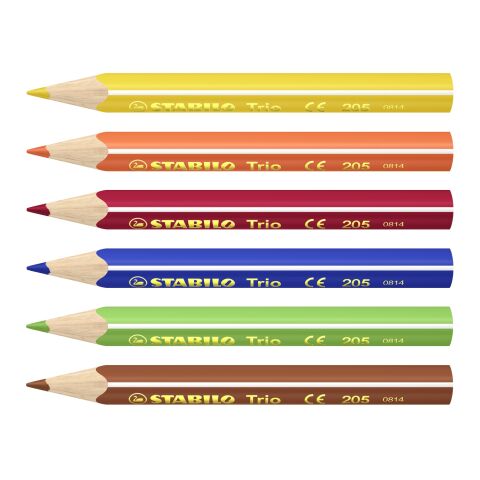 STABILO Trio short Estuche de 6 lápices de color sin montaje de publicidad
