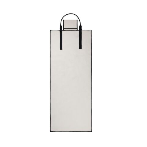 Toalla de playa de lona reciclada VINGA Volonne AWARE™ blanquecino-negro | sin montaje de publicidad | no disponible | no disponible | no disponible