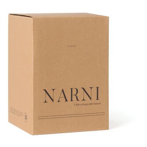 Linterna VINGA Narni RCS de ABS reciclado marron-blanco | sin montaje de publicidad | no disponible | no disponible