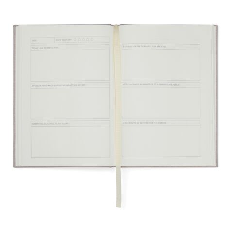 Diario de papel reciclado VINGA Thankfulness GRS beige | sin montaje de publicidad | no disponible | no disponible