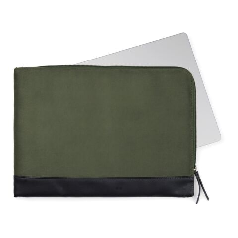 Funda portátil VINGA Marlow RCS poliéster reciclado RCS verde-negro | sin montaje de publicidad | no disponible | no disponible